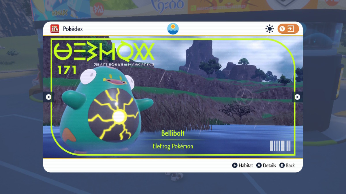 Pokemon Scarlet and Violet Pokedex Bellibolt